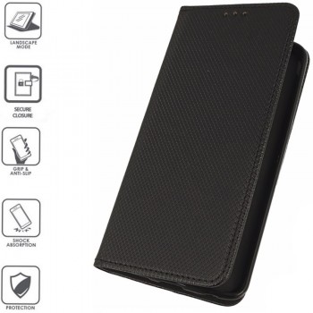 Telone atverčiamas dėklas - juodas (MOTO ONE) Telone atverčiamas dėklas - juodas (MOTO ONE)